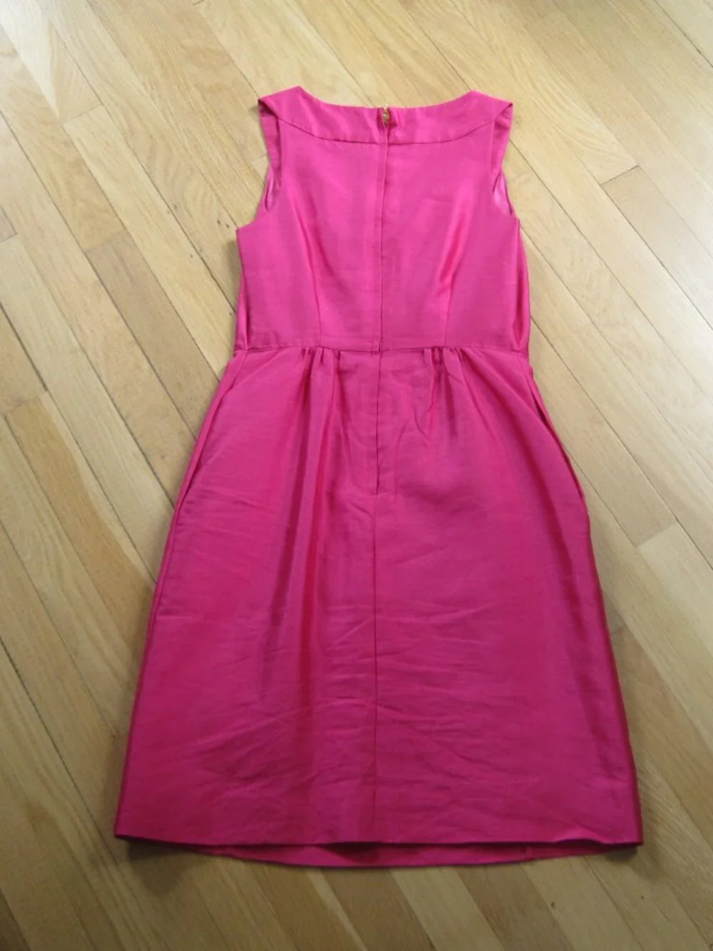 Kate Spade Fuchsia Bow Silk Faille Dress Size 0 Hot Pink Elegant Event Wear